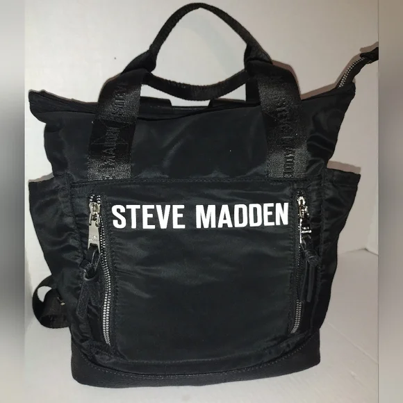Steve Madden Black Backpack - Picture 1 of 8